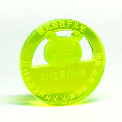 アクリルゴルフマーカー（蛍光グリーン）