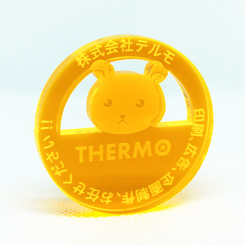 アクリルゴルフマーカー（蛍光オレンジ）