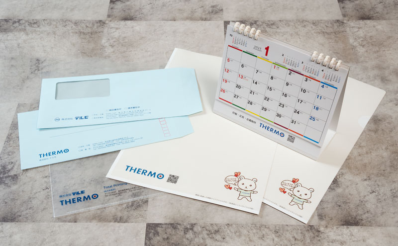 封筒、カレンダー、クリアファイル、紙ファイル